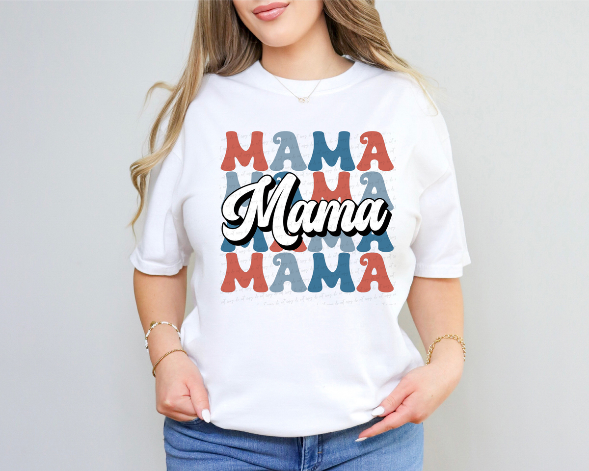 Mama Stacked 4th of July 116586 DTF Transfer