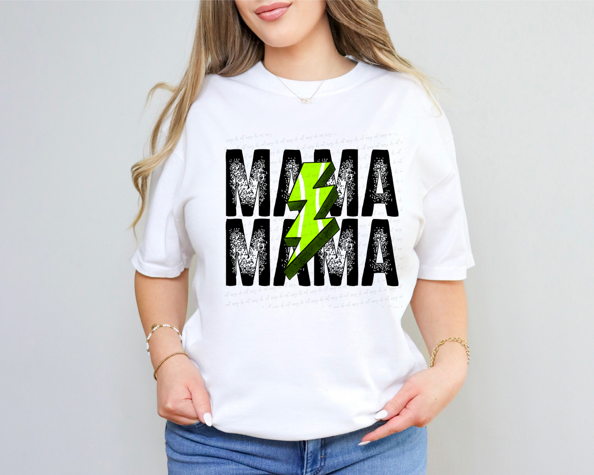Mama Mama Tennis Lightning Bolt 116591 DTF Transfer