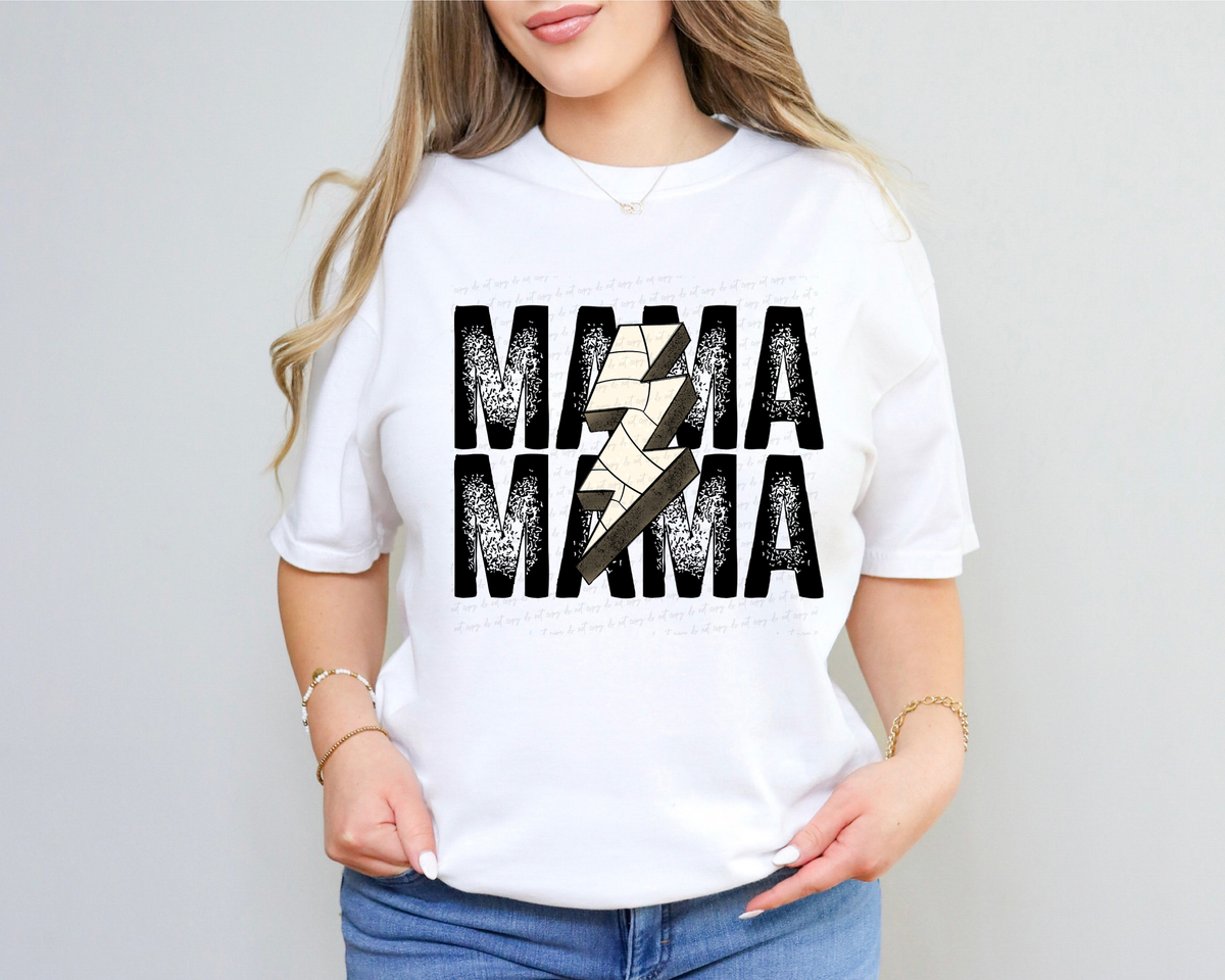 Mama Mama Volleyball Lightning Bolt 116592 DTF Transfer