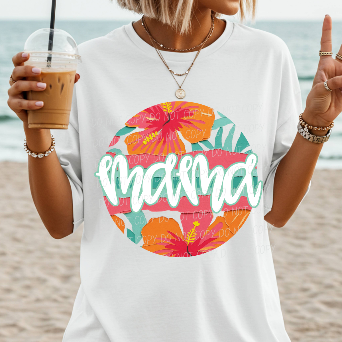 mama tropical circle (city) DTF Transfer