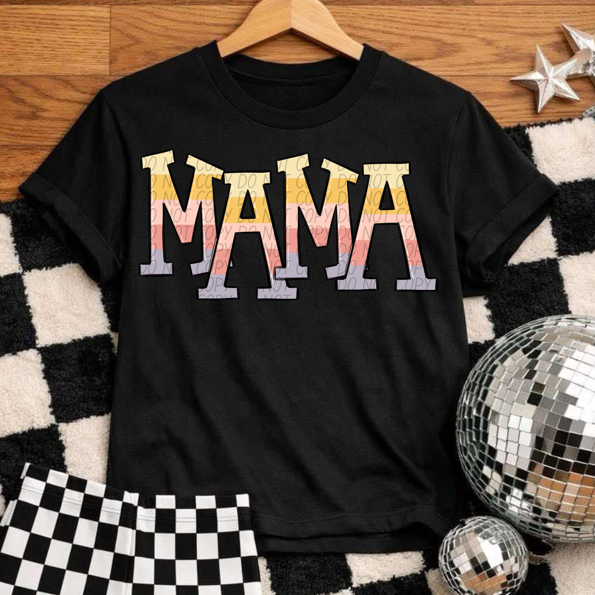 Mama pastel strips (City) DTF Transfer