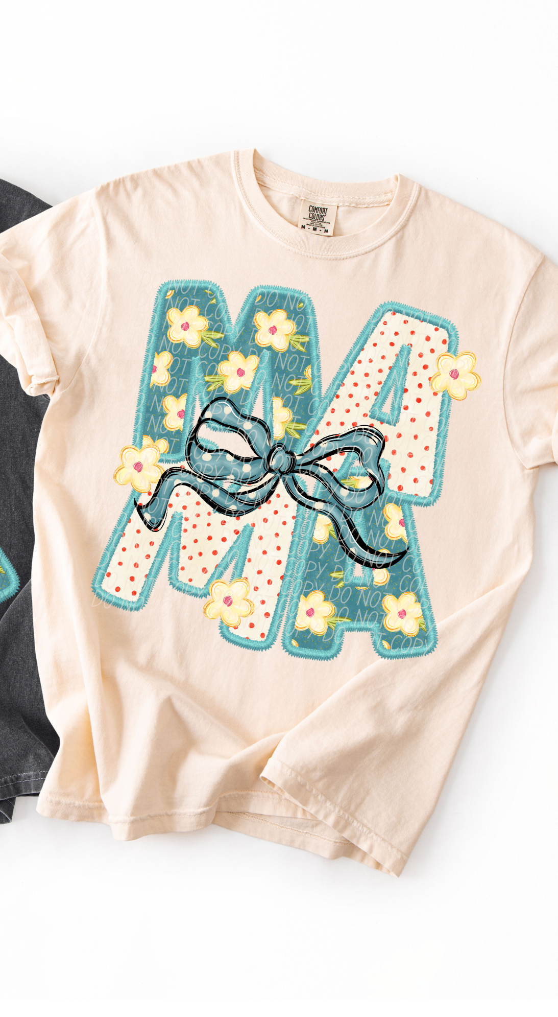 Mama Vintage Name with Bow (City) DTF Transfer