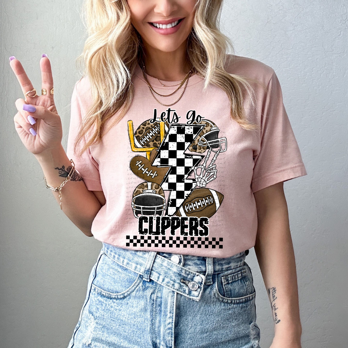 Let's Go Clippers Mascot 42167 DTF transfer