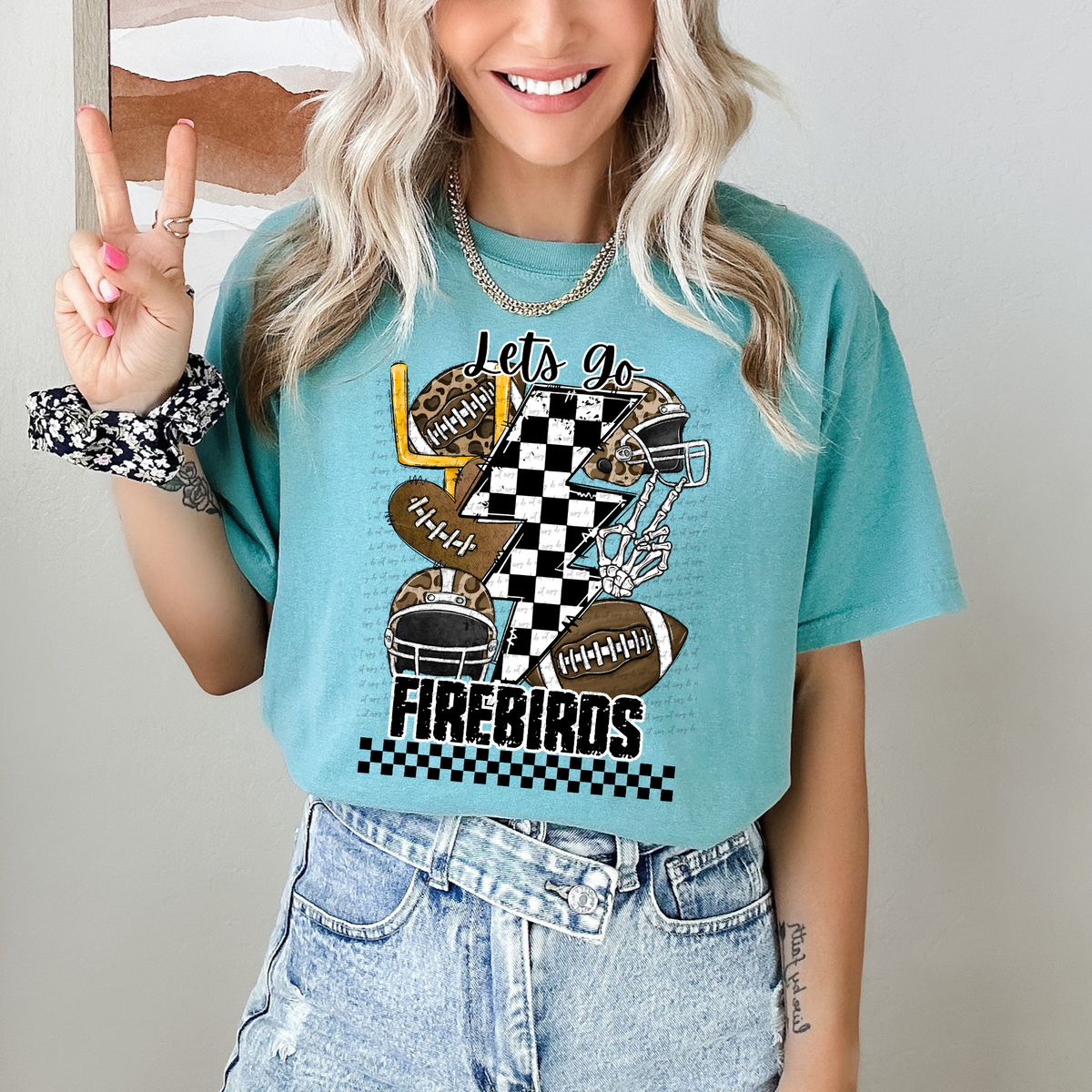 Let's Go Firebirds Mascot 42168 DTF transfer