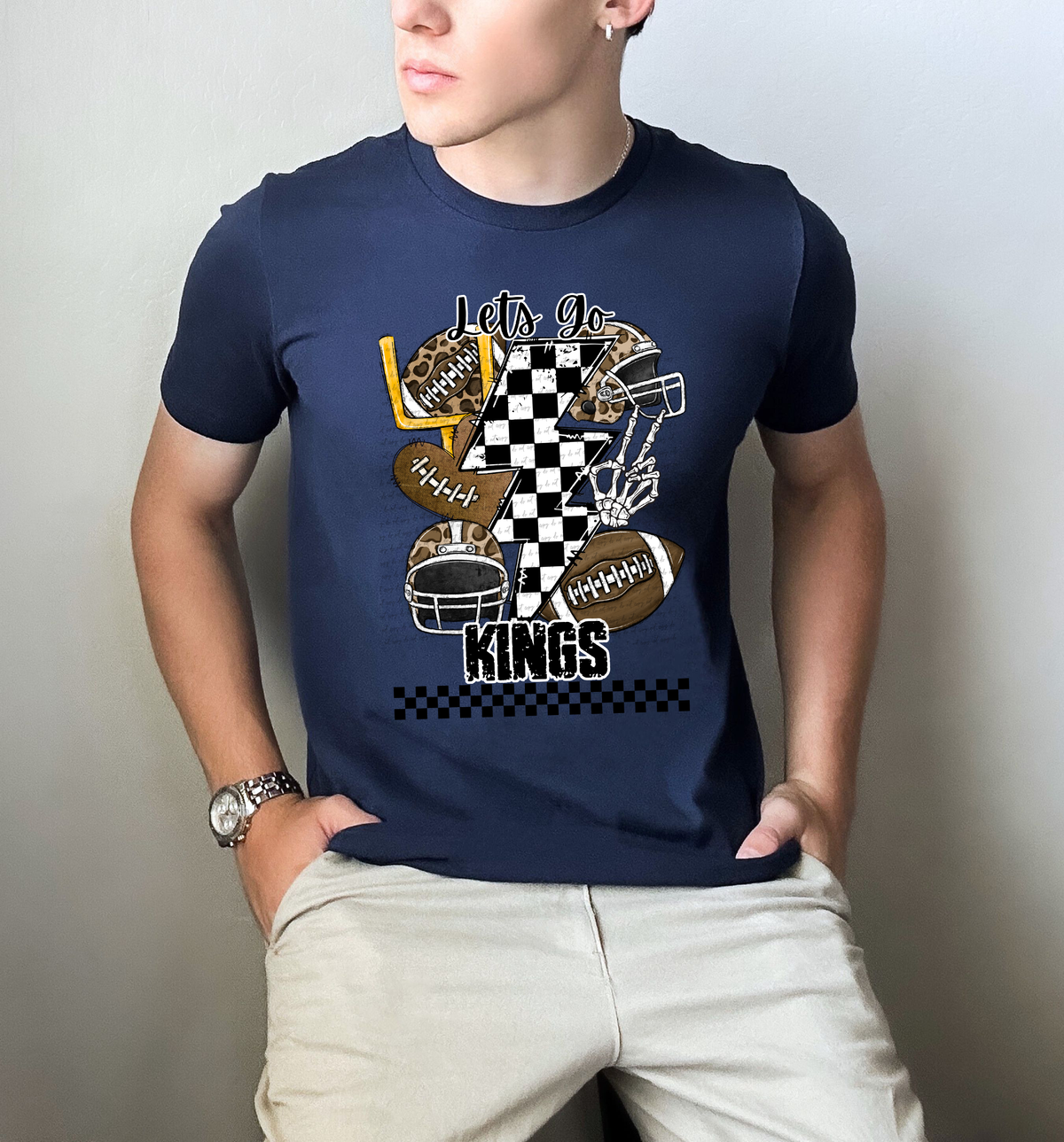 Let's Go Kings Mascot 42181 DTF transfer