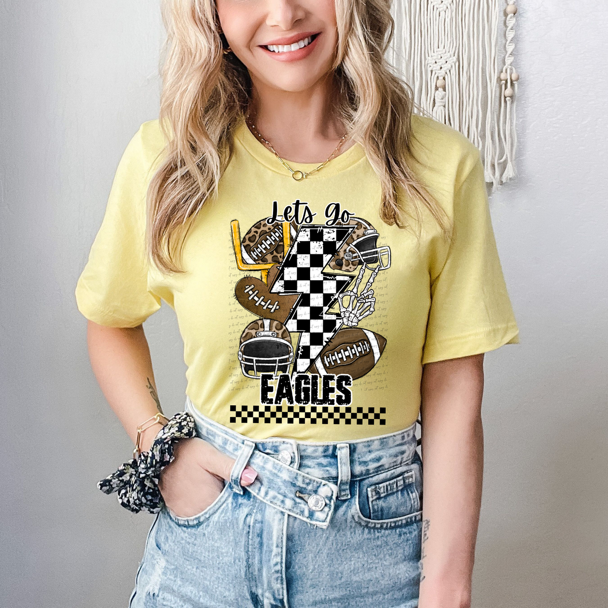 Let's Go Eagles Mascot 42183 DTF transfer
