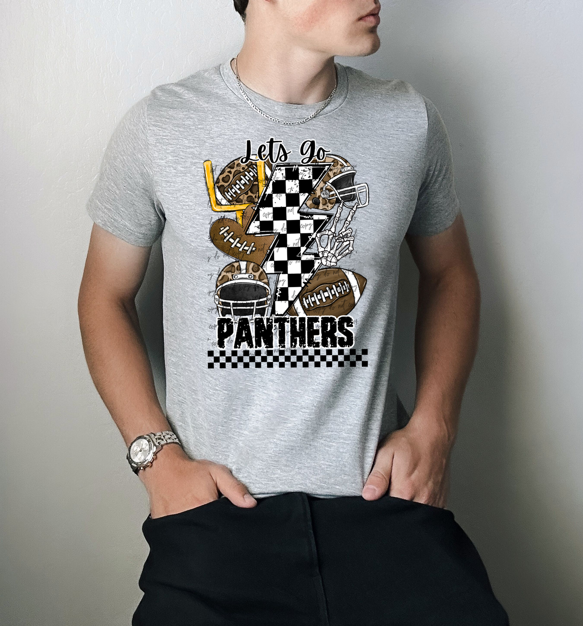 Let's Go Panthers Mascot 42065 DTF transfer