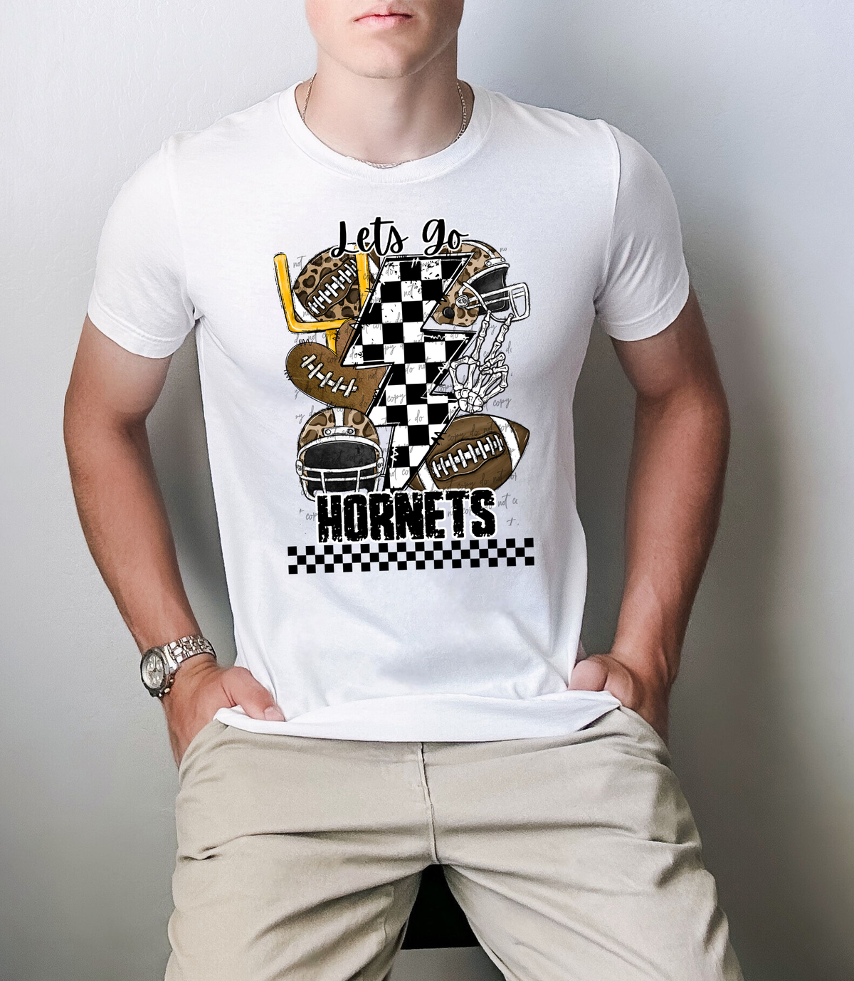 Let's Go Hornets Mascot 42085 DTF transfer