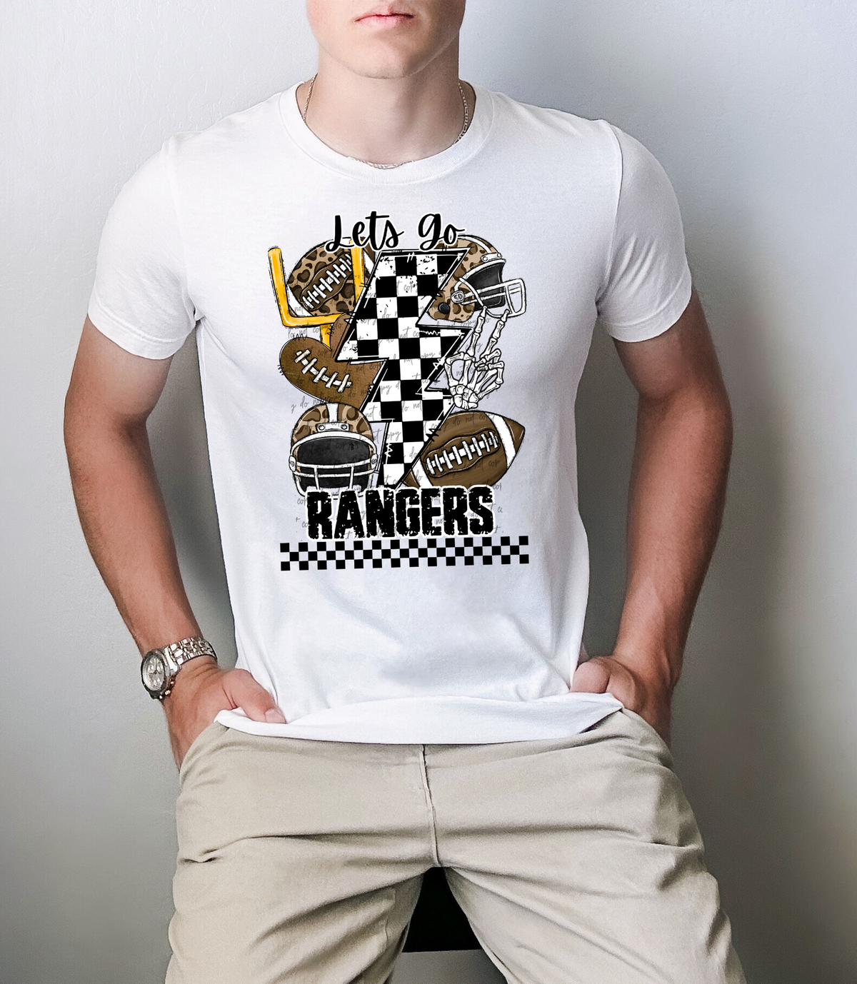 Let's Go Rangers Mascot 42109 DTF transfer