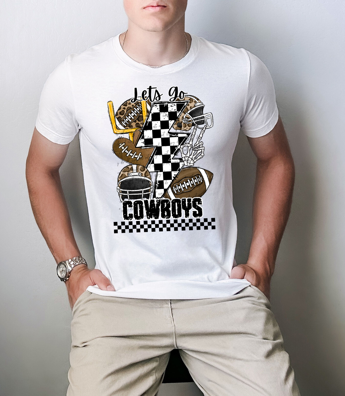Let's Go Cowboys Mascot 42114 DTF transfer