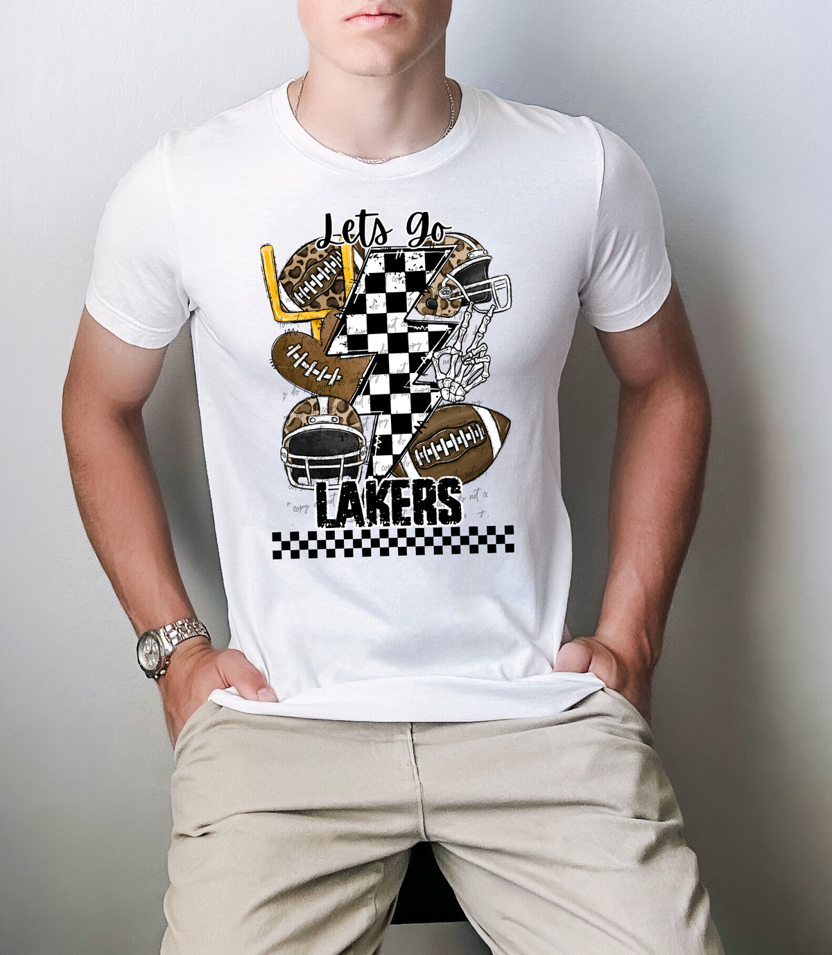 Let's Go Lakers Mascot 42116 DTF transfer