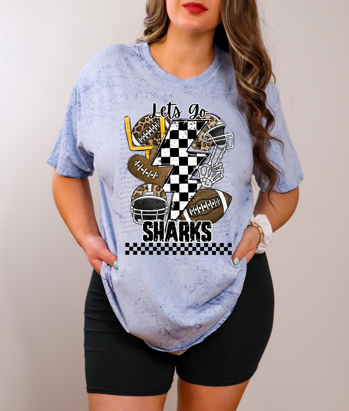 Let's Go Sharks Mascot 42134 DTF transfer