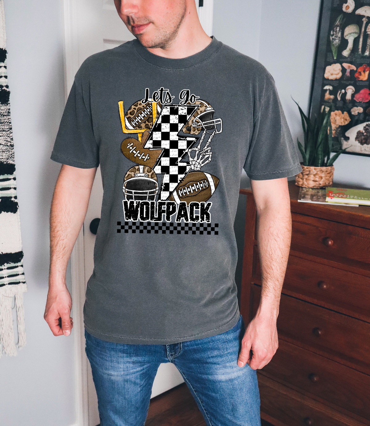 Let's Go Wolfpack Mascot 42148 DTF transfer