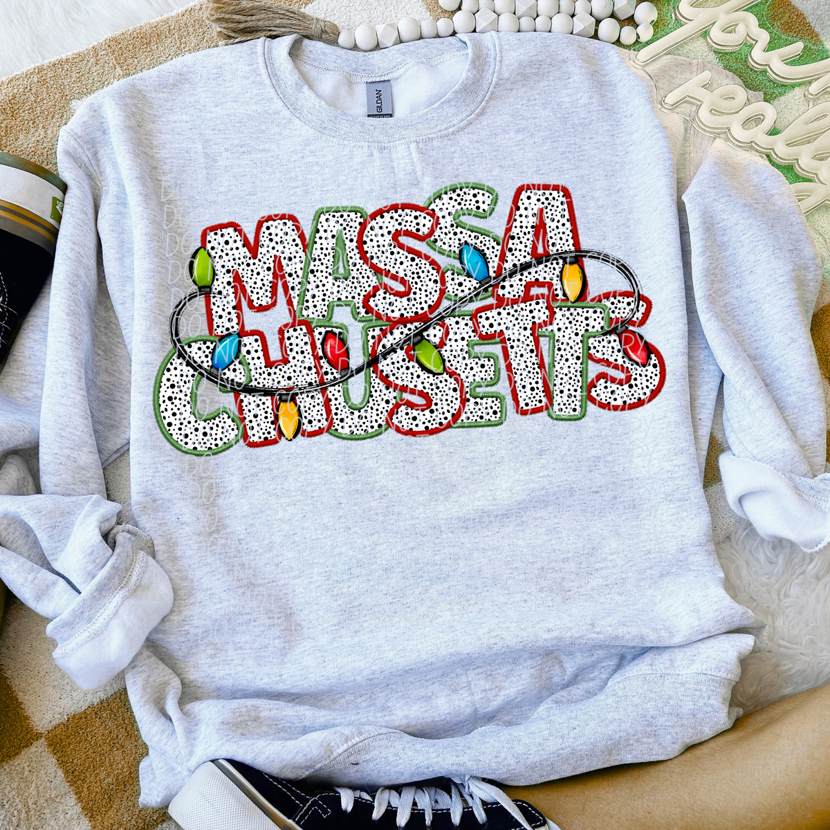 Massachusetts Christmas Lights (City) DTF Transfer