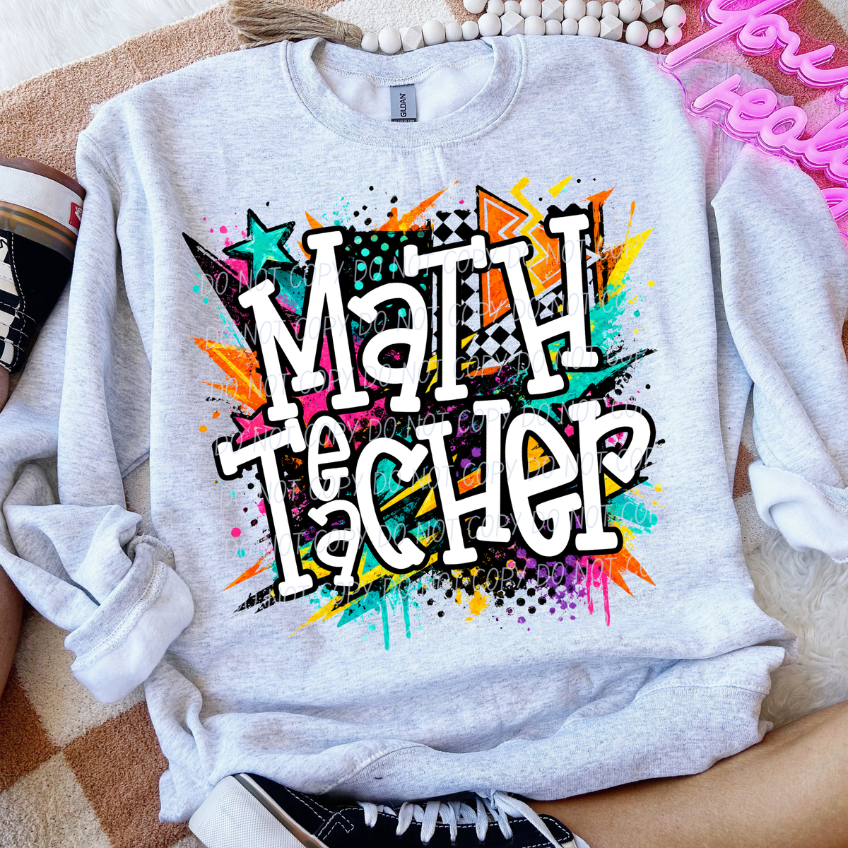Math Teacher tubular (City) DTF Transfer