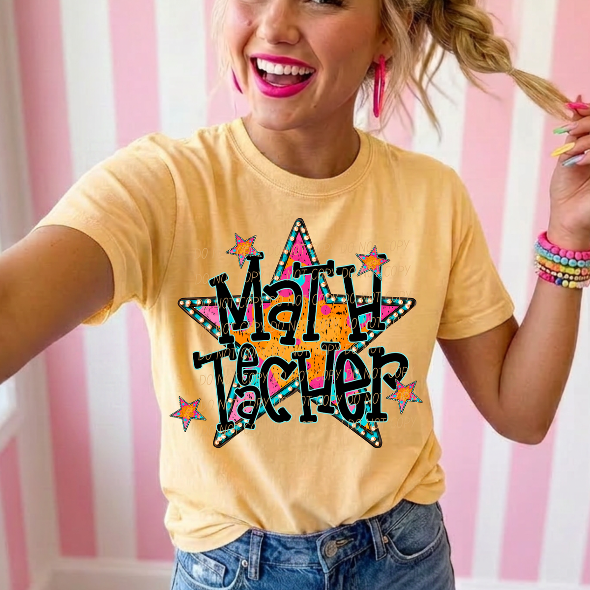 math teacher walk of fame school careers (city) DTF Transfer