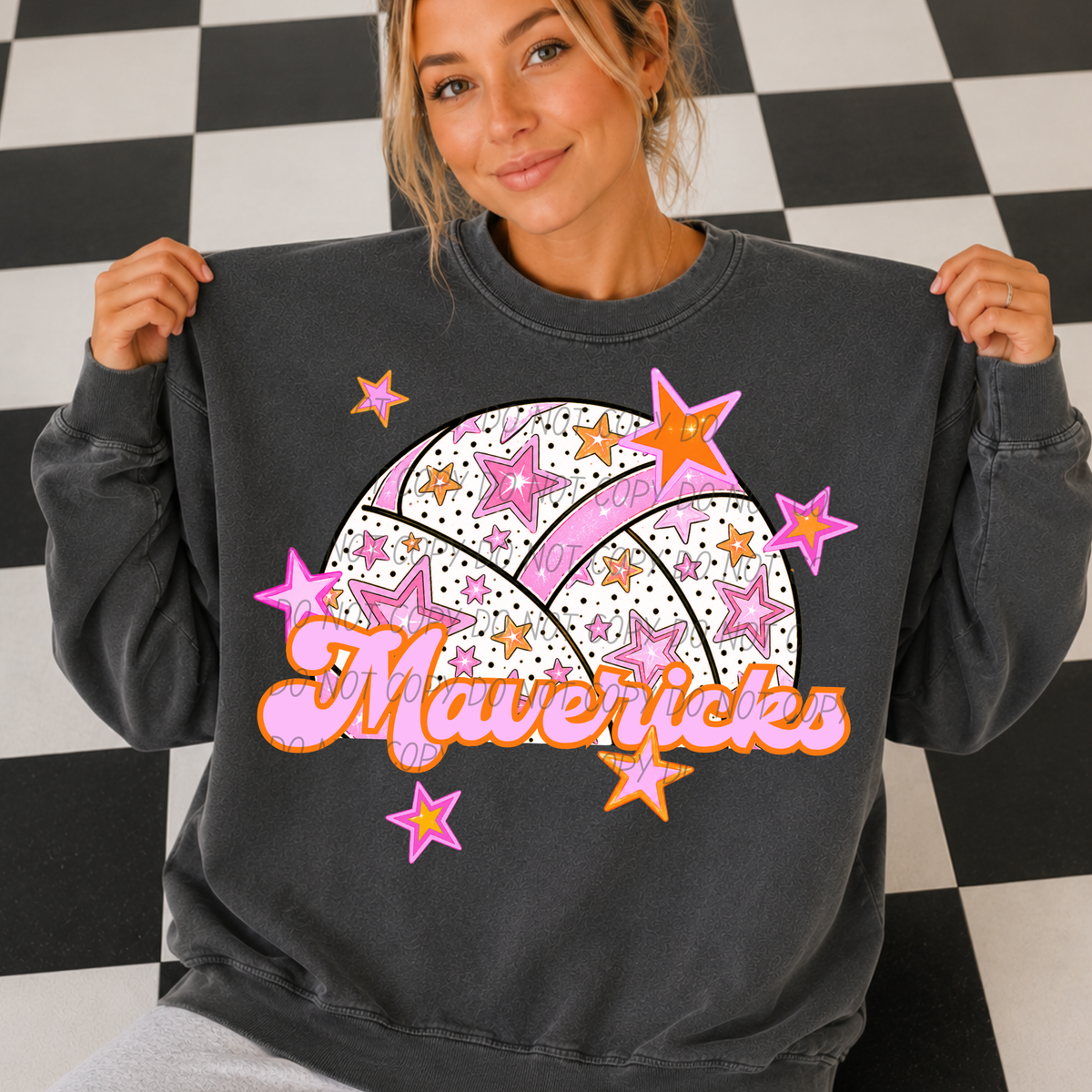 mavericks pink volleyball (city) DTF transfer