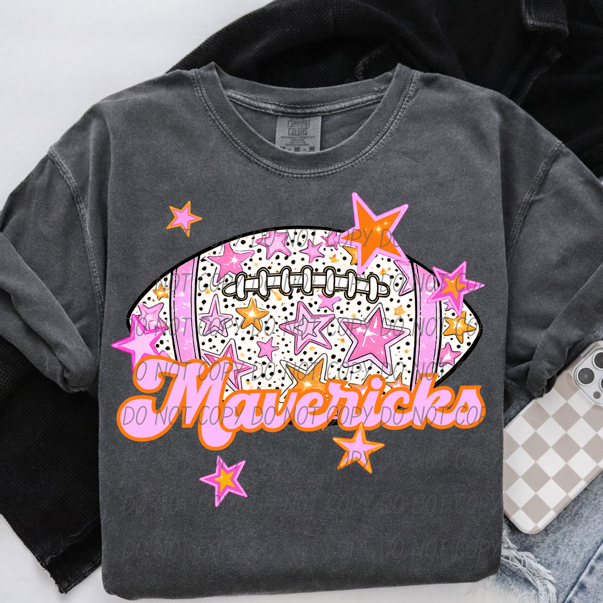 Mavericks pink football (city) DTF transfer