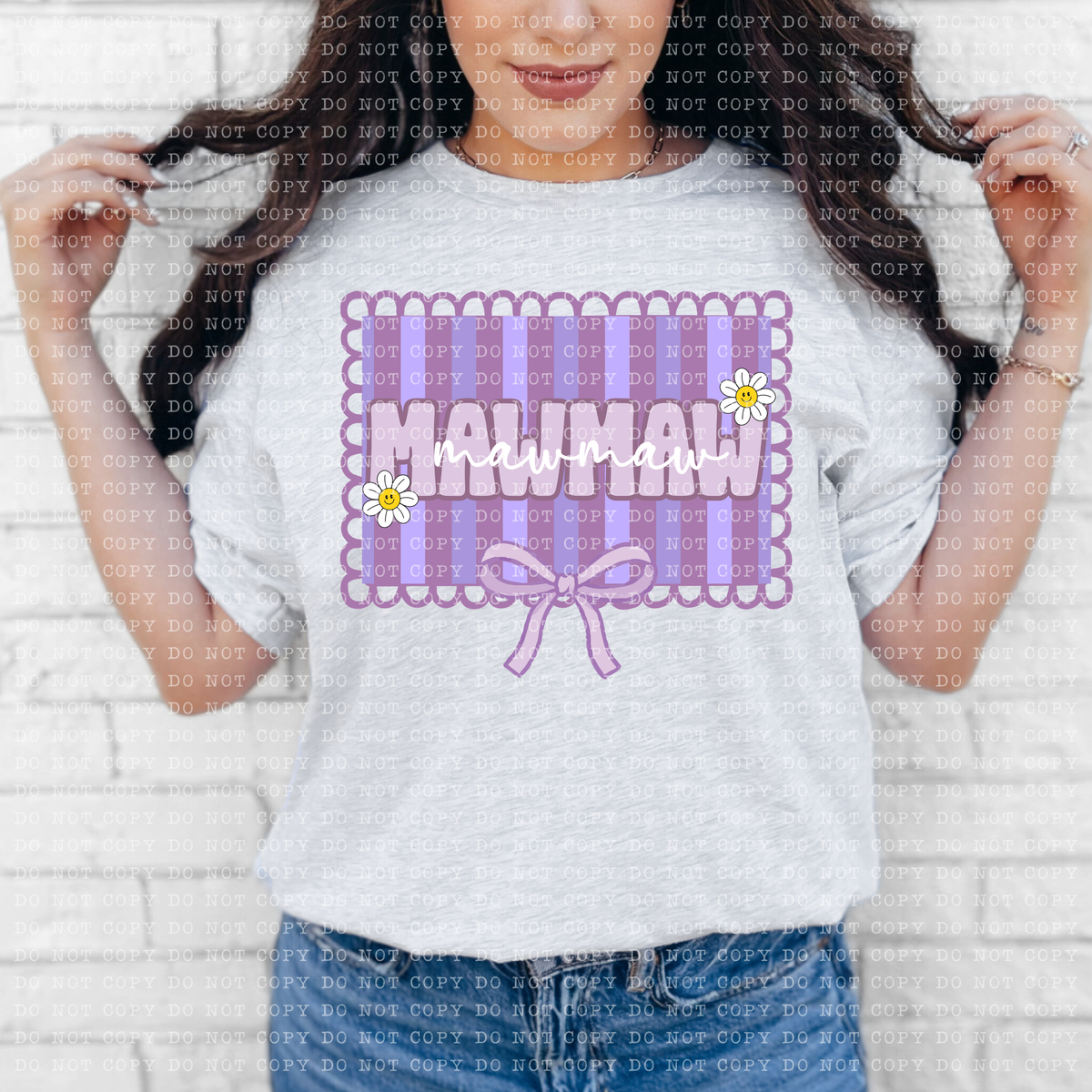 Mawmaw preppy purple frame (ECHT) DTF Transfer