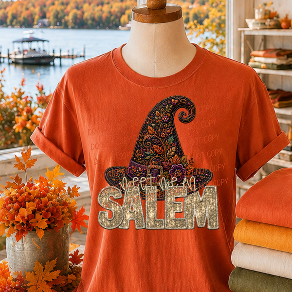 Meet me in Salem-witch hat (City) DTF Transfer