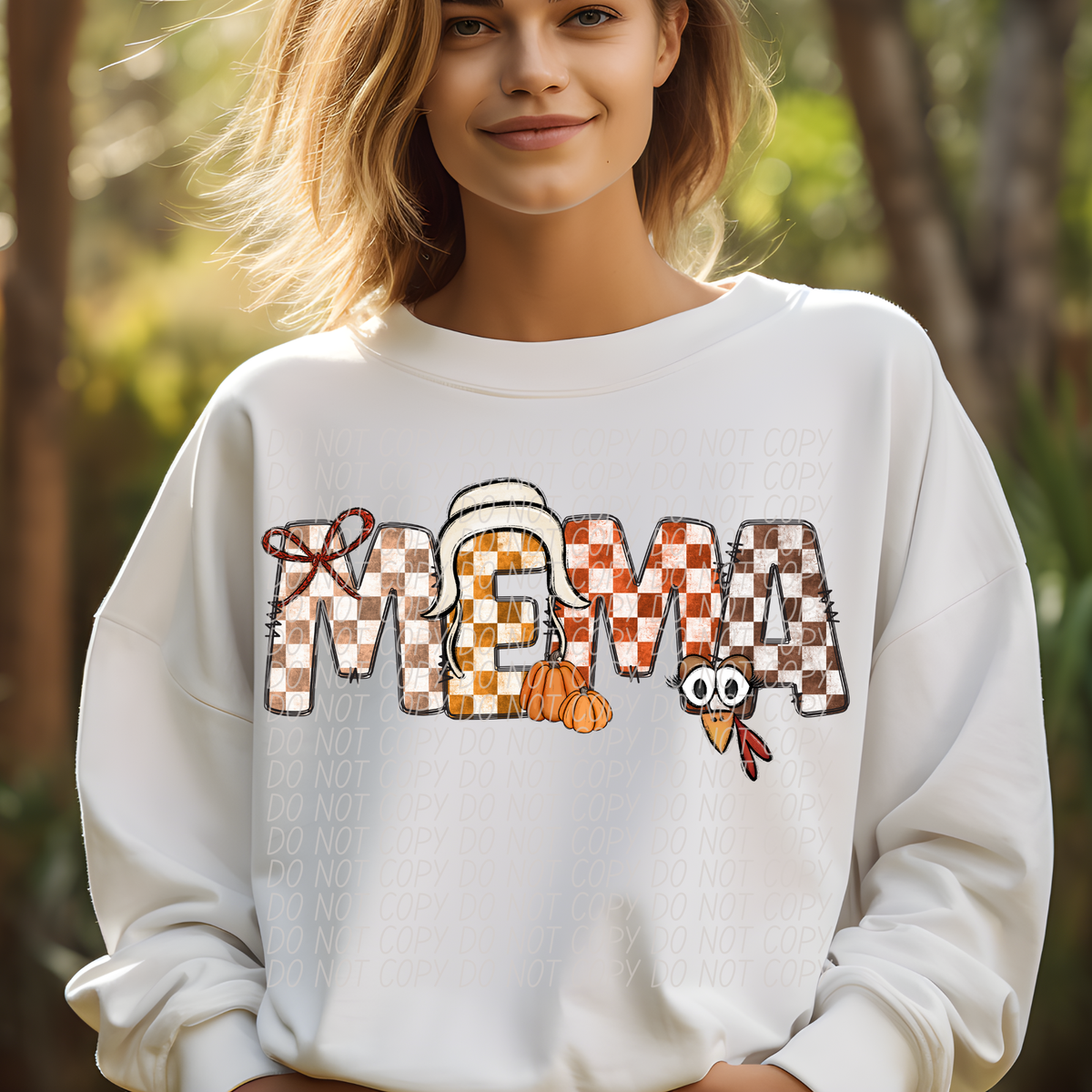 Mema Fall Picnic Pattern (City) DTF transfer