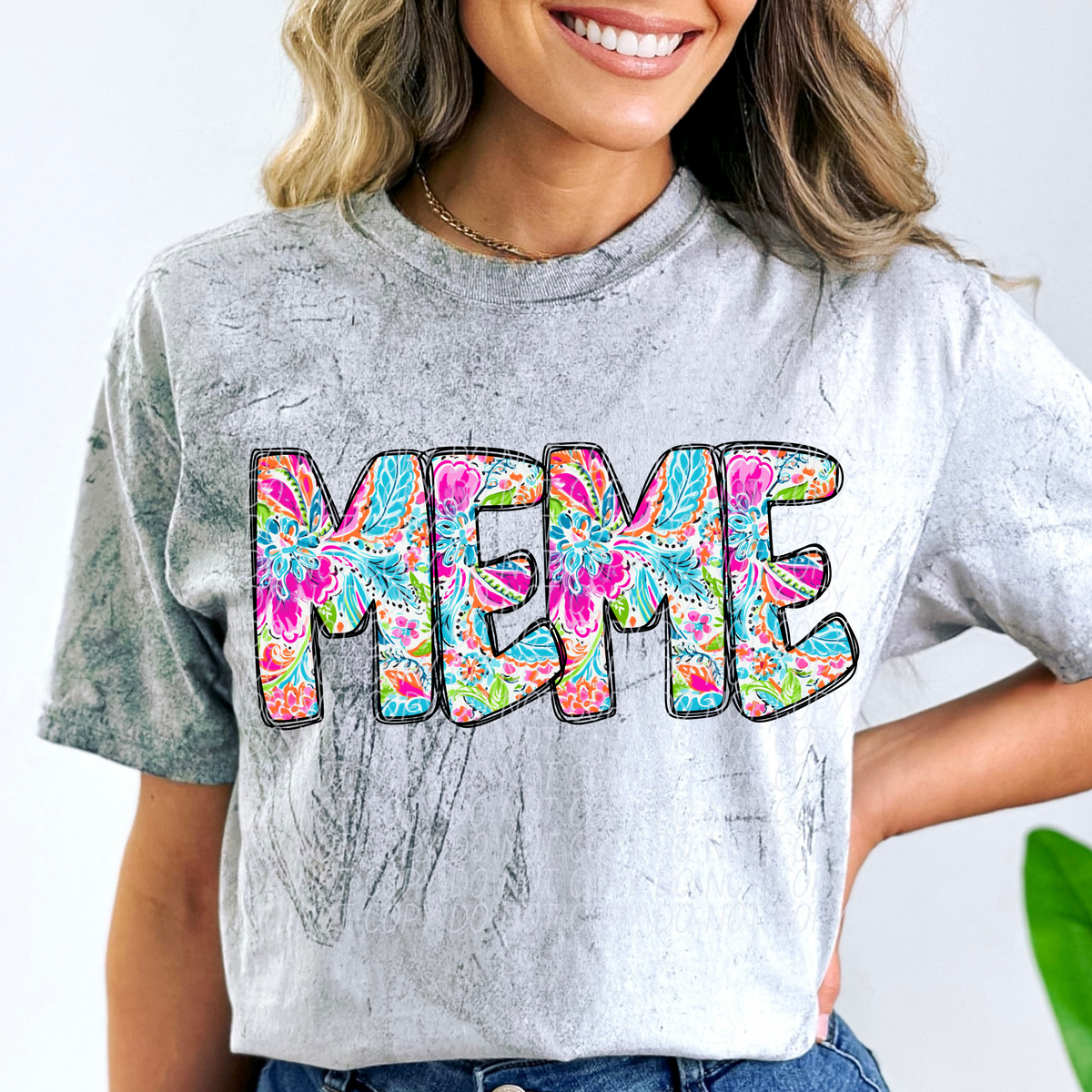 Meme Paisley Font (CITY) DTF transfer