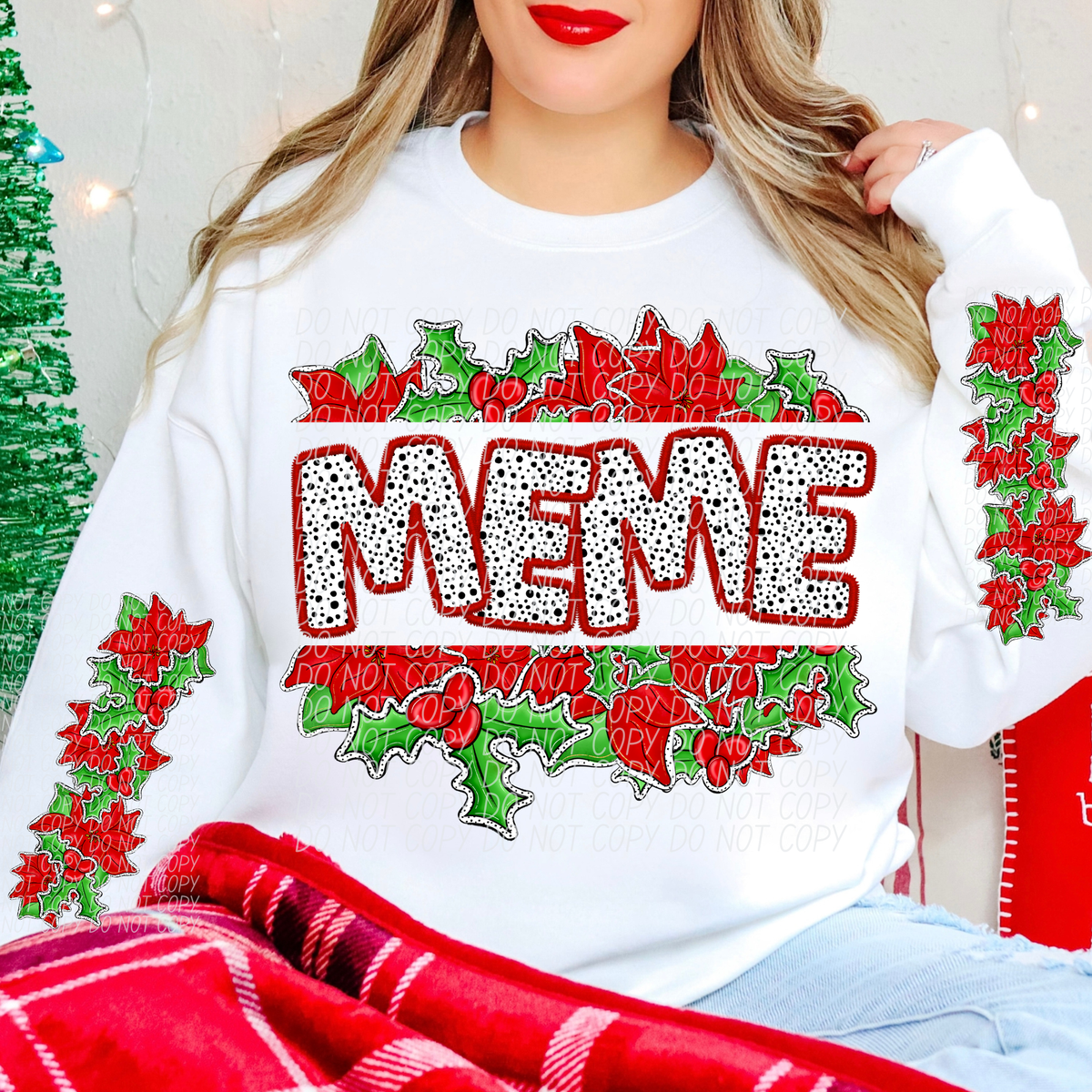 Meme Split Holly Name FRONT (City) DTF transfer