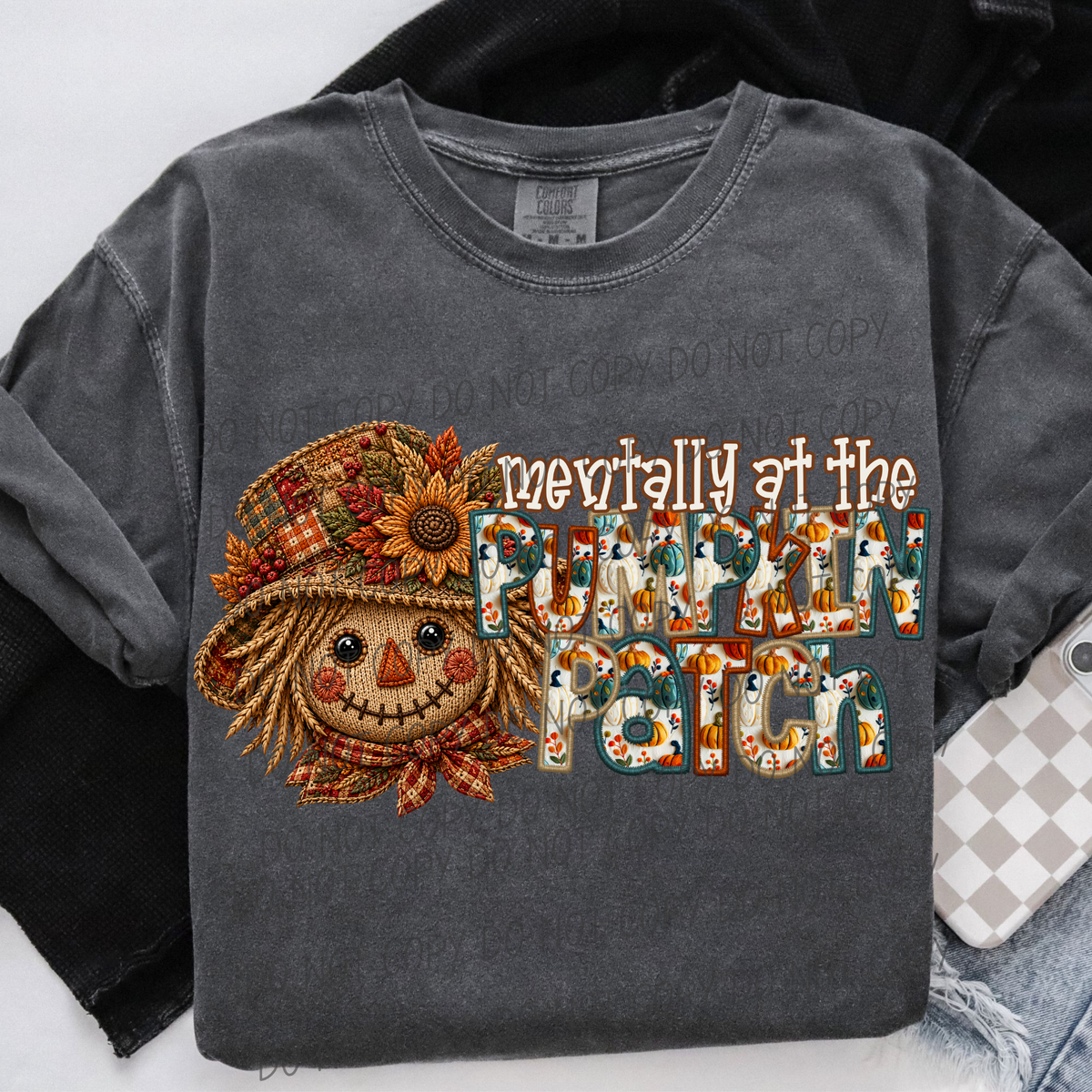 Mentally at the pumpkin patch-Scarecrow (City) DTF Transfer