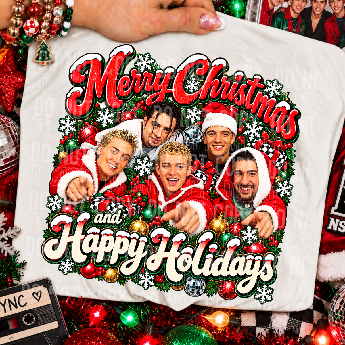 Merry Christmas and happy holidays boys (SBB) DTF Transfer