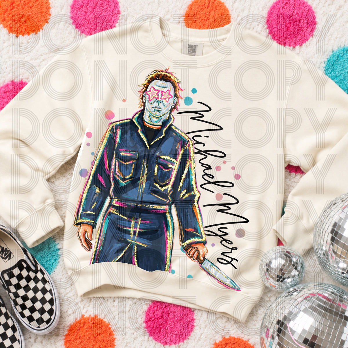 Mike colorful splatter (Renewed) DTF Transfer