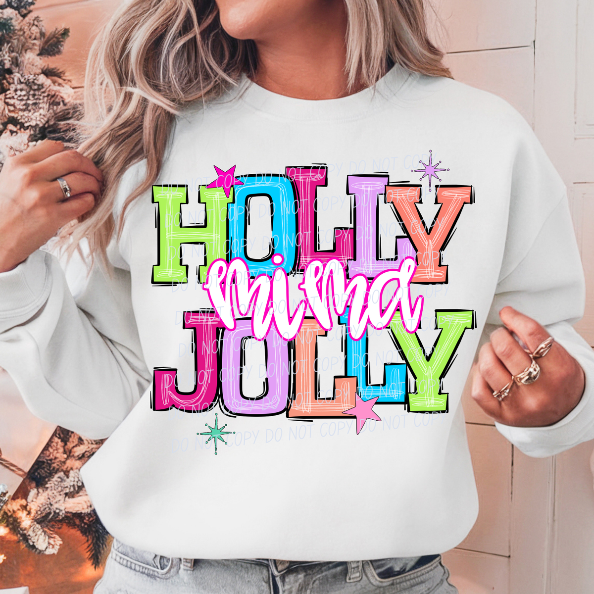mima holly jolly names (city) DTF Transfer