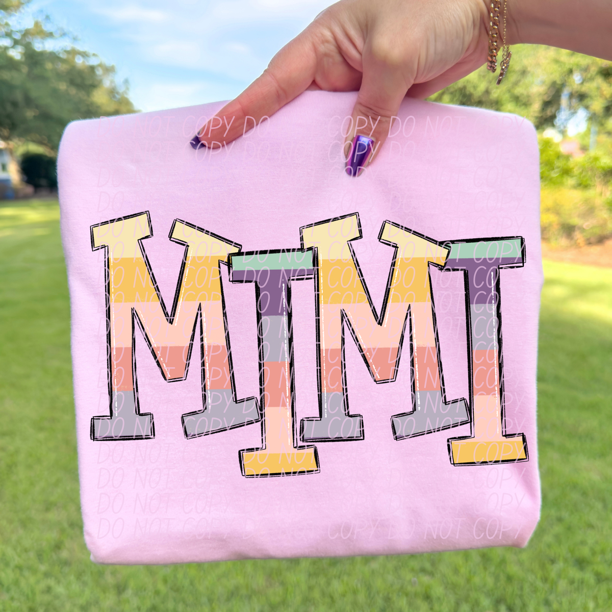 Mimi pastel strips (City) DTF Transfer