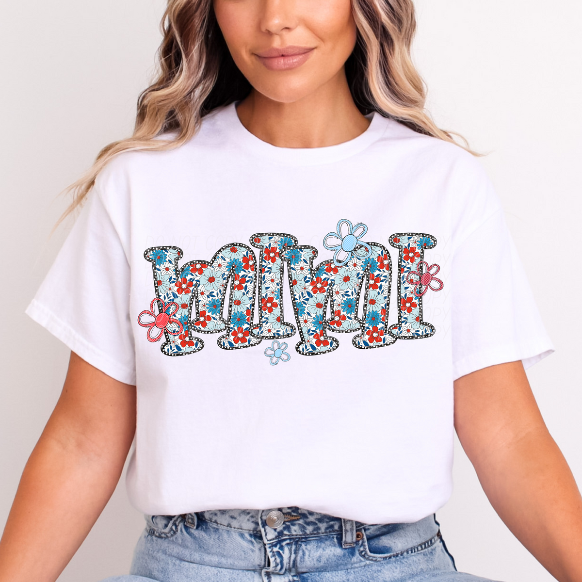 Mimi 4th of July flower (City) DTF transfer