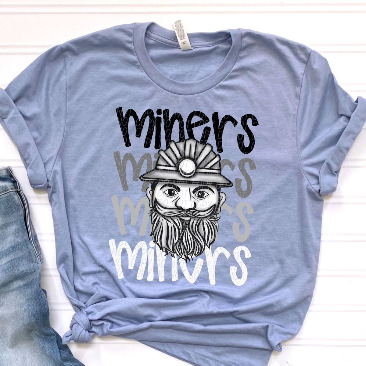 Miners Word Stacked (CITY) 57456 DTF transfer