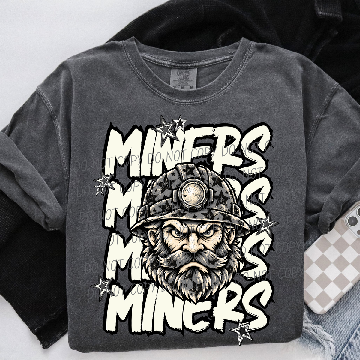 miners varsity after dark (city) DTF Transfer