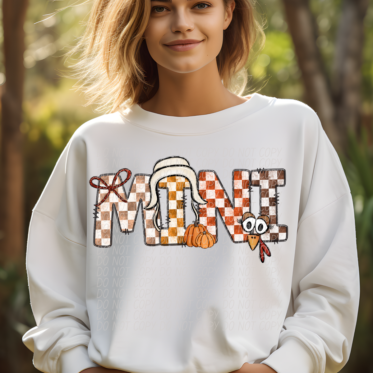 Mini Fall Picnic Pattern (City) DTF transfer