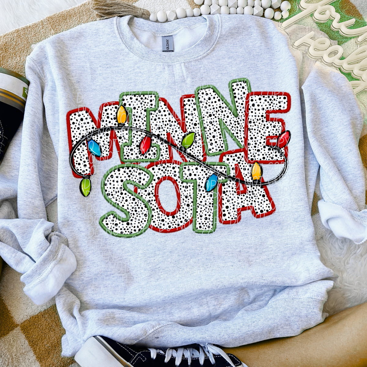 Minnesota Christmas Lights (City) DTF Transfer