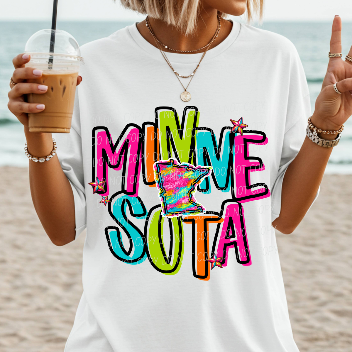 Minnesota neon (City) DTF Transfer