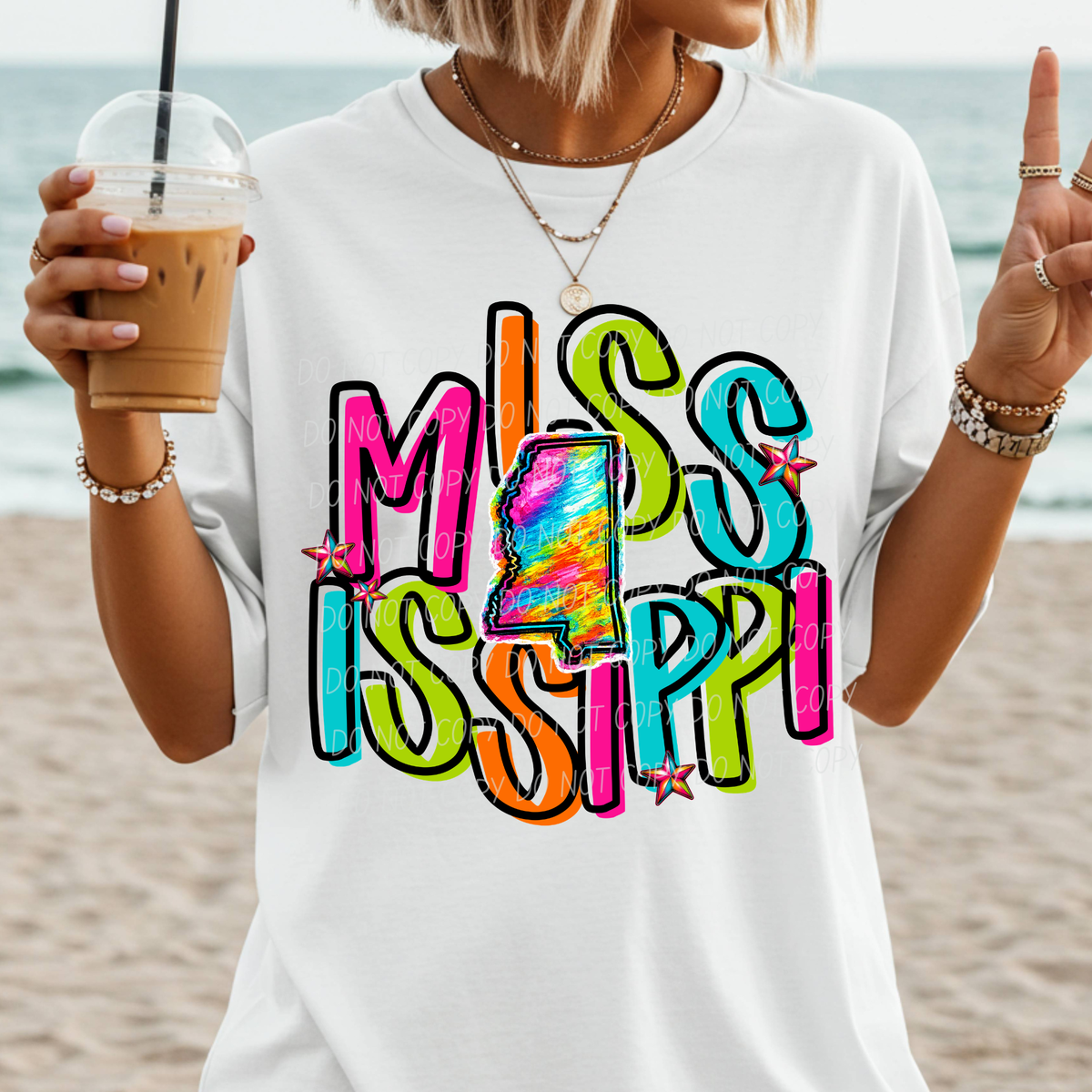 Mississippi neon (City) DTF Transfer