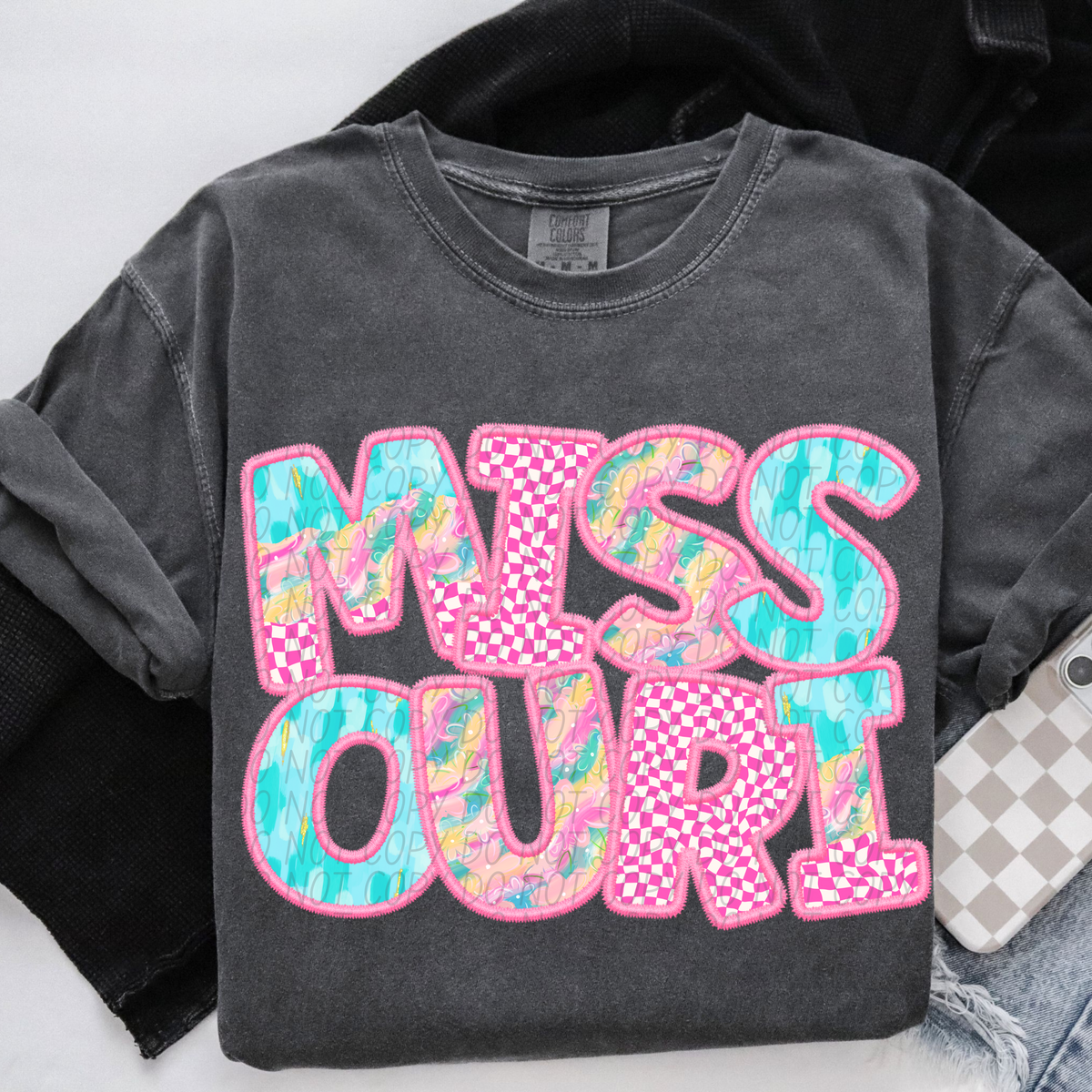 Missouri spring checkered (CITY) DTF transfer
