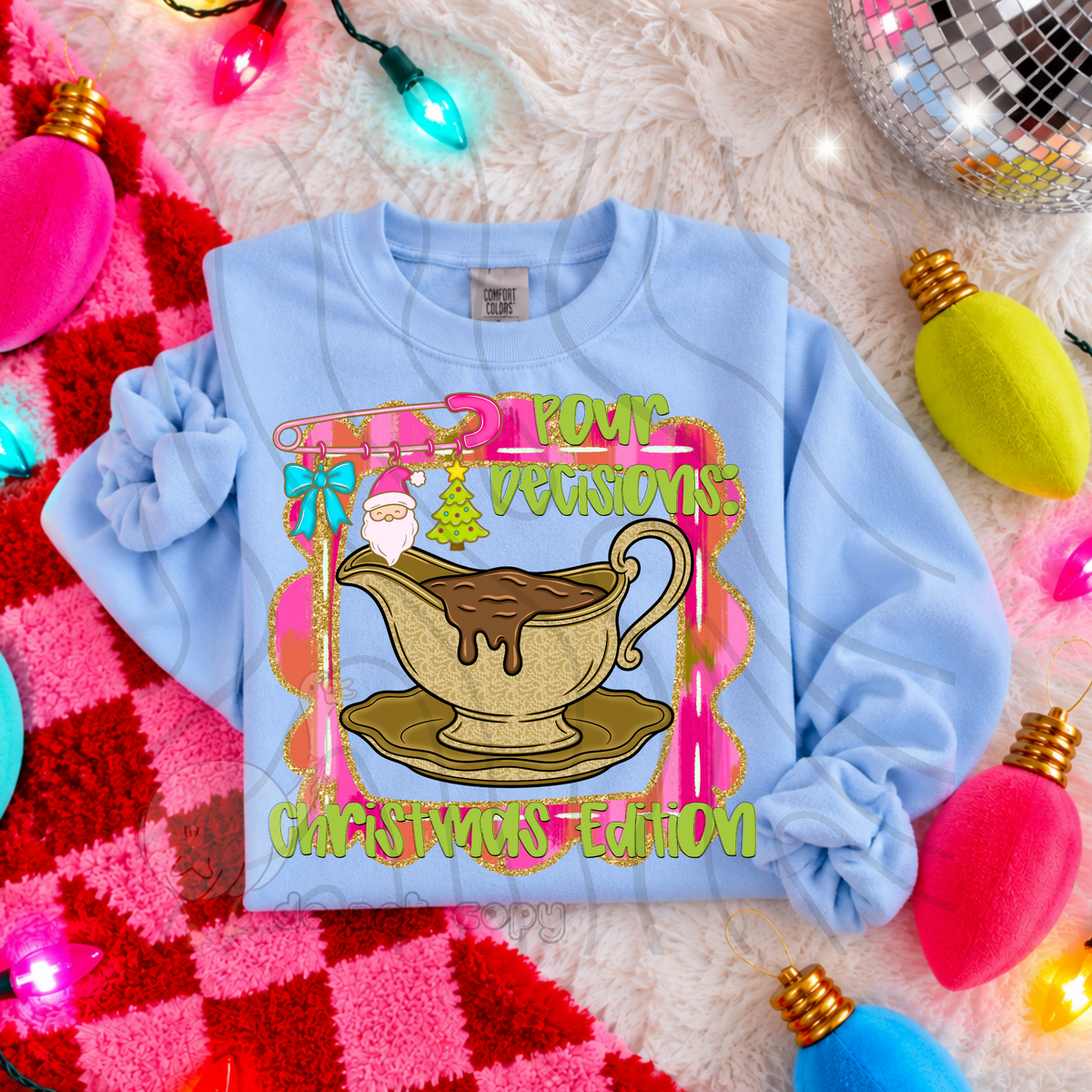 Poor Decisions Christmas Edition - Gravy Bowl (DKDBK) DTF Transfer