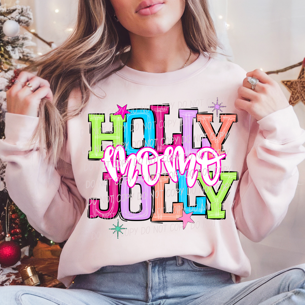 momo holly jolly names (city) DTF Transfer
