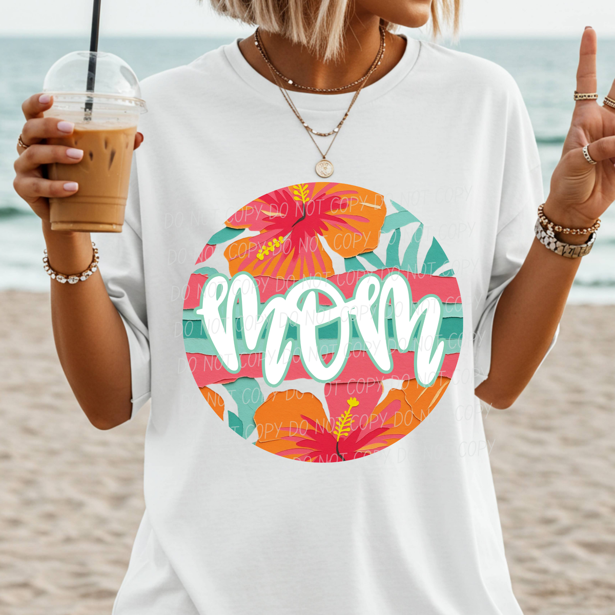 mom tropical circle (city) DTF Transfer