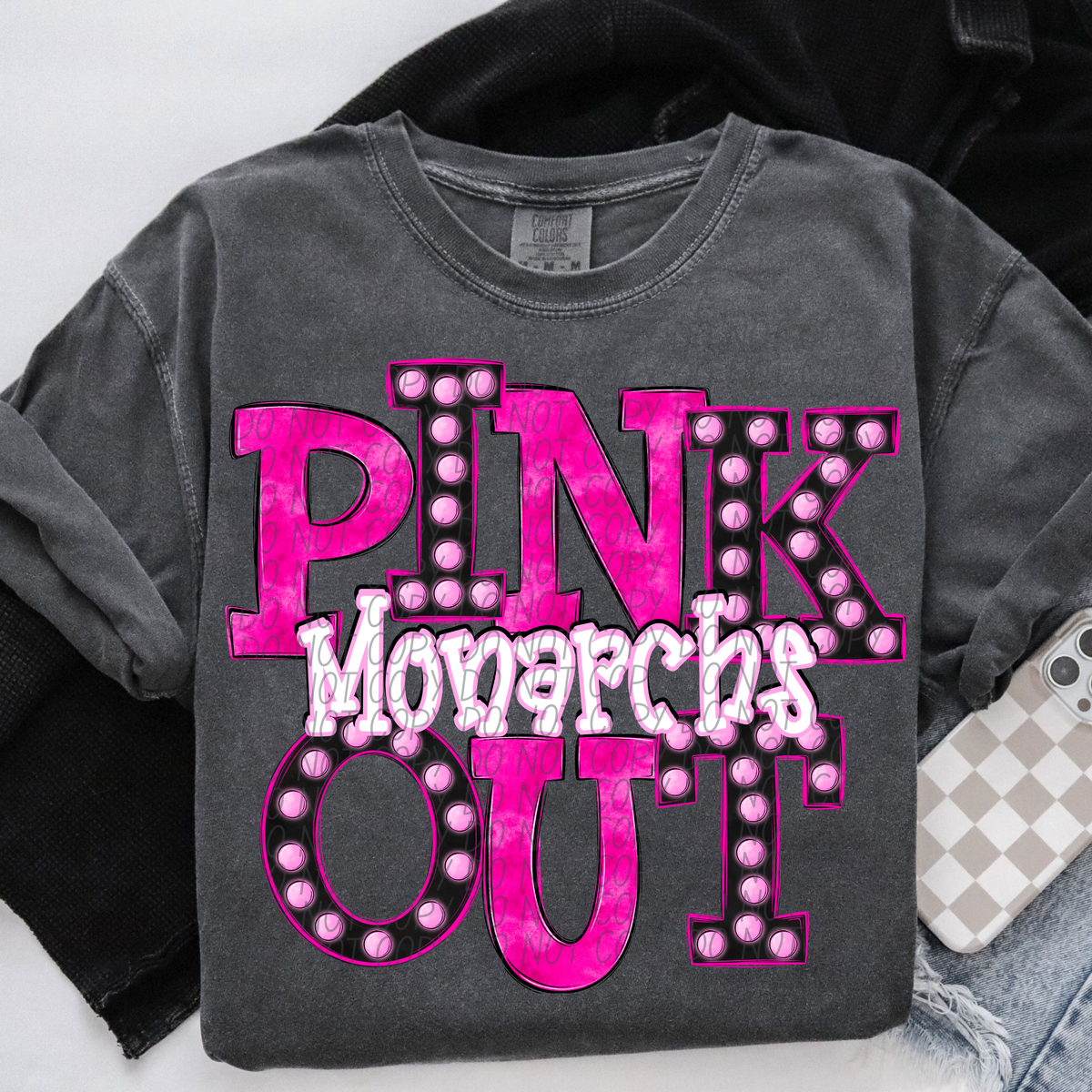 Monarchs Pink Out Marquee (City) 113025 DTF transfer