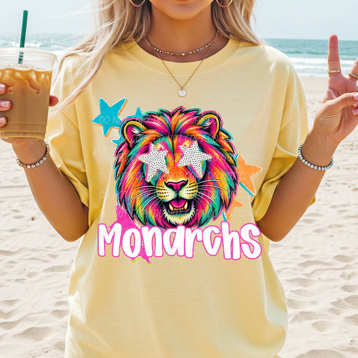 monarchs pop art with stars (CITY) DTF Transfer