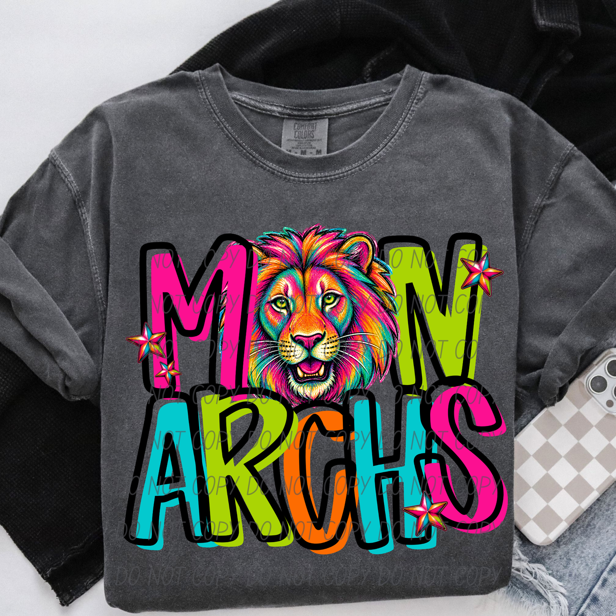 Monarchs Friday night neon (City) DTF Transfer