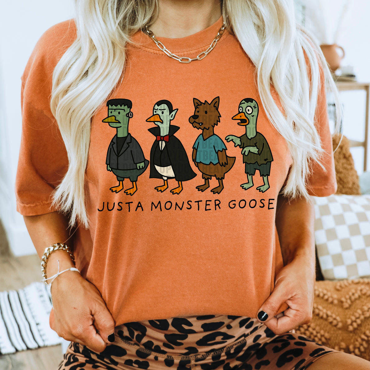 Monster goose BLACK font 68795 DTF transfer