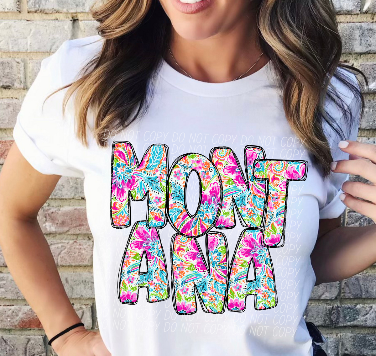 Montana floral STACKED CITY DTF transfer