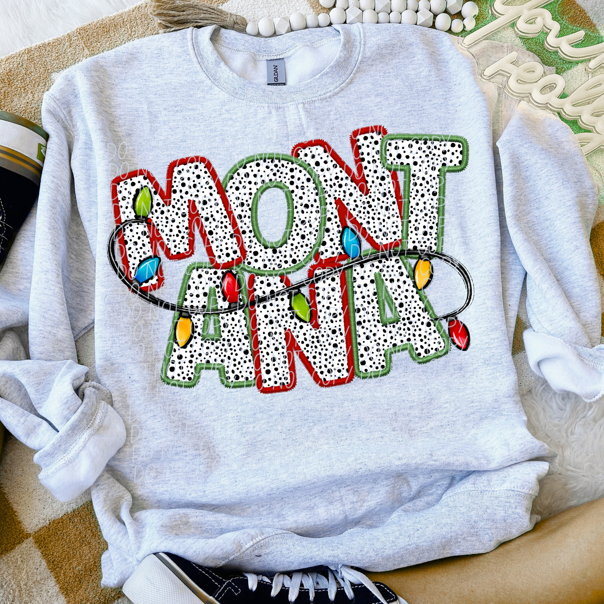 Montana Christmas Lights (City) DTF Transfer