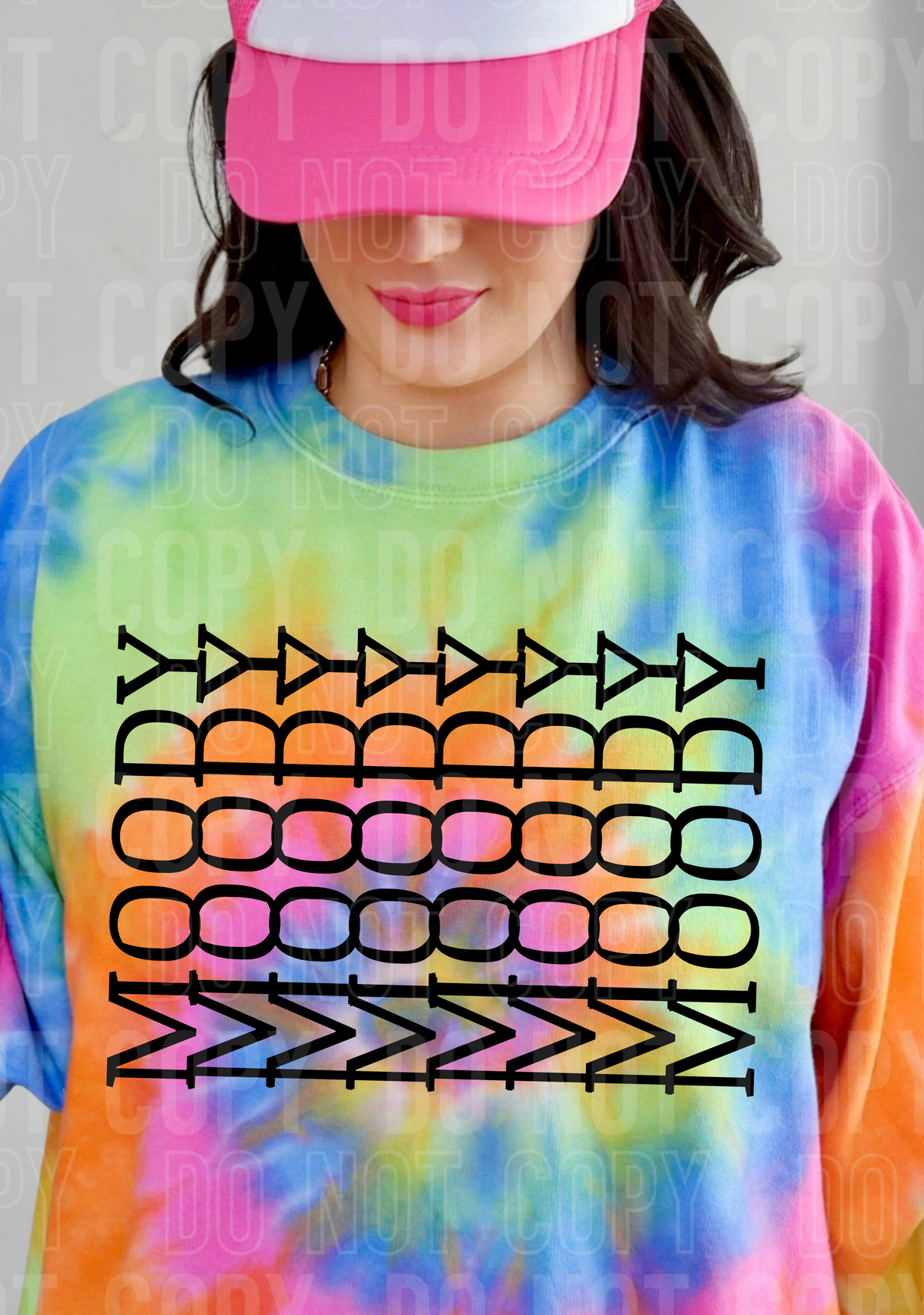 Moody stacked sideways (SBB) DTF transfer